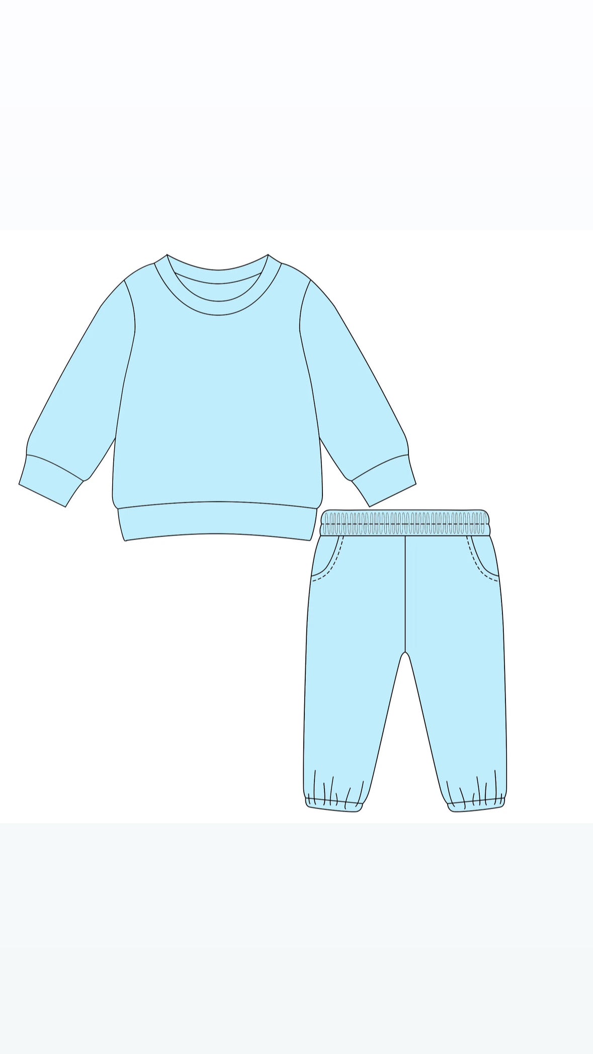 Baby blue tracksuits