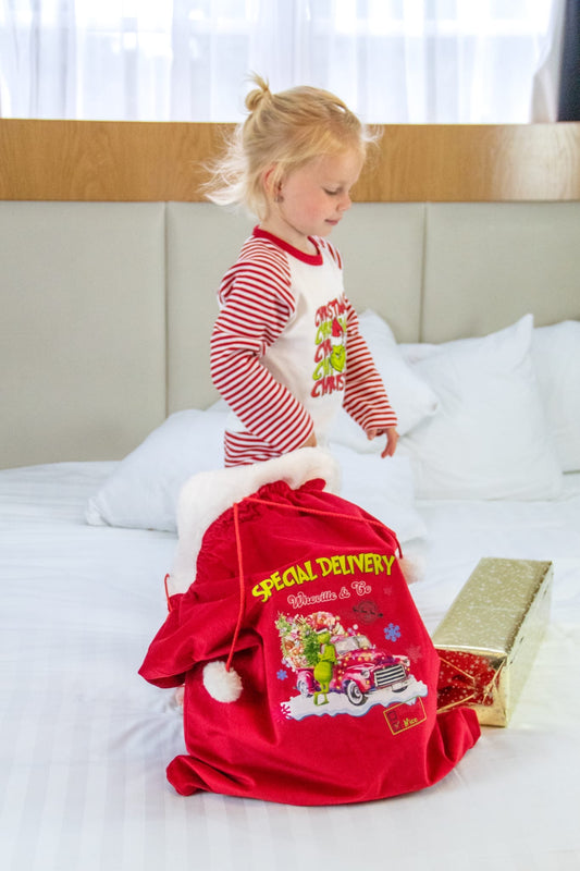 Children’s stripe Christmas pjs