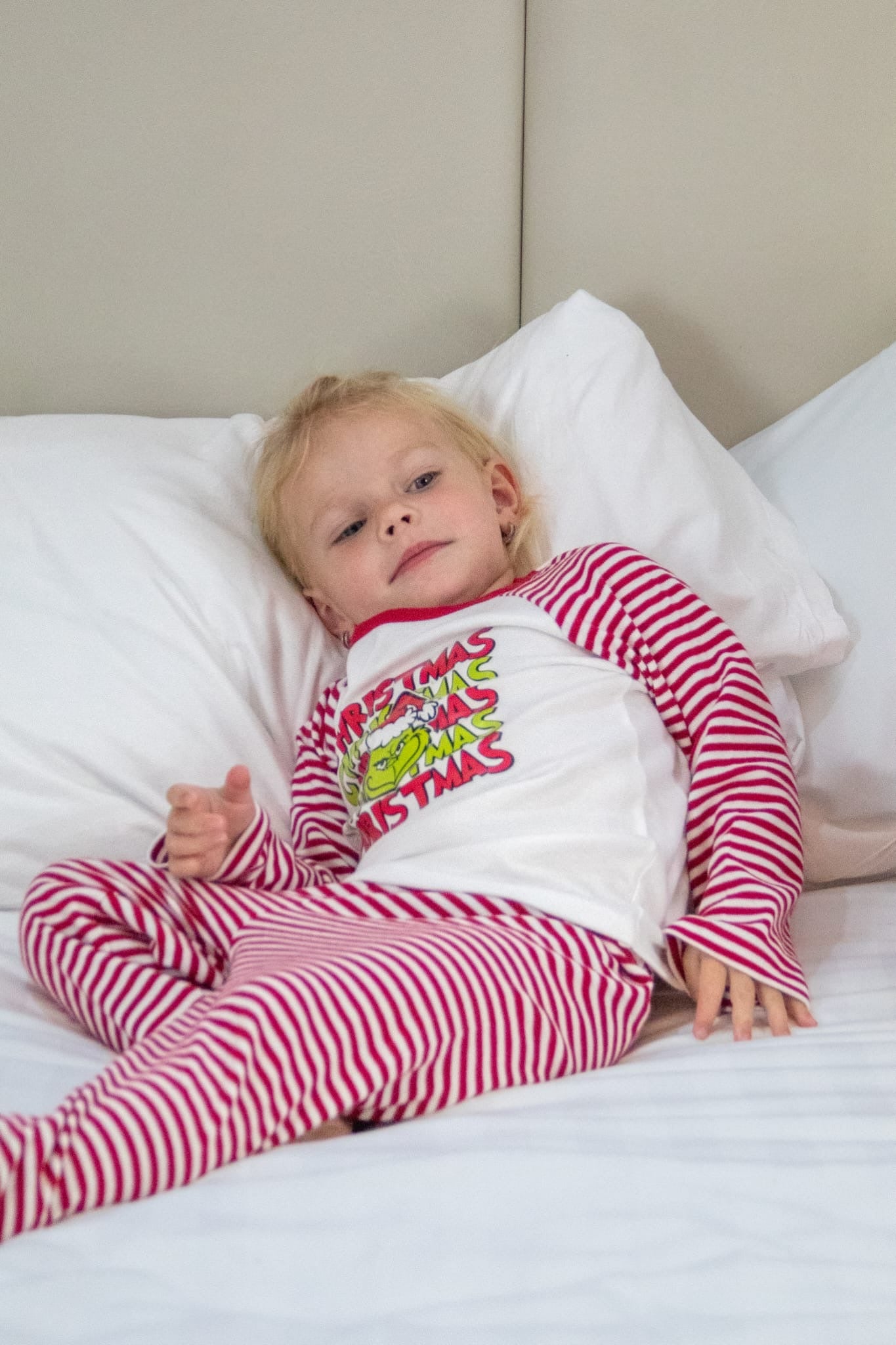 Children’s stripe Christmas pjs