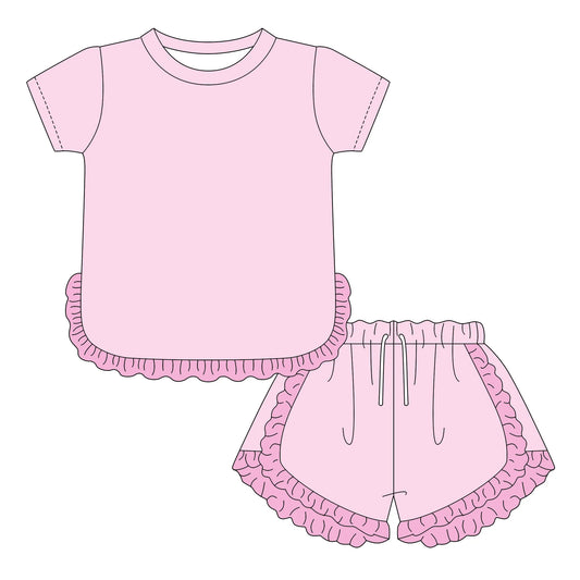 Girls pink thrill T-shirt and shorts set