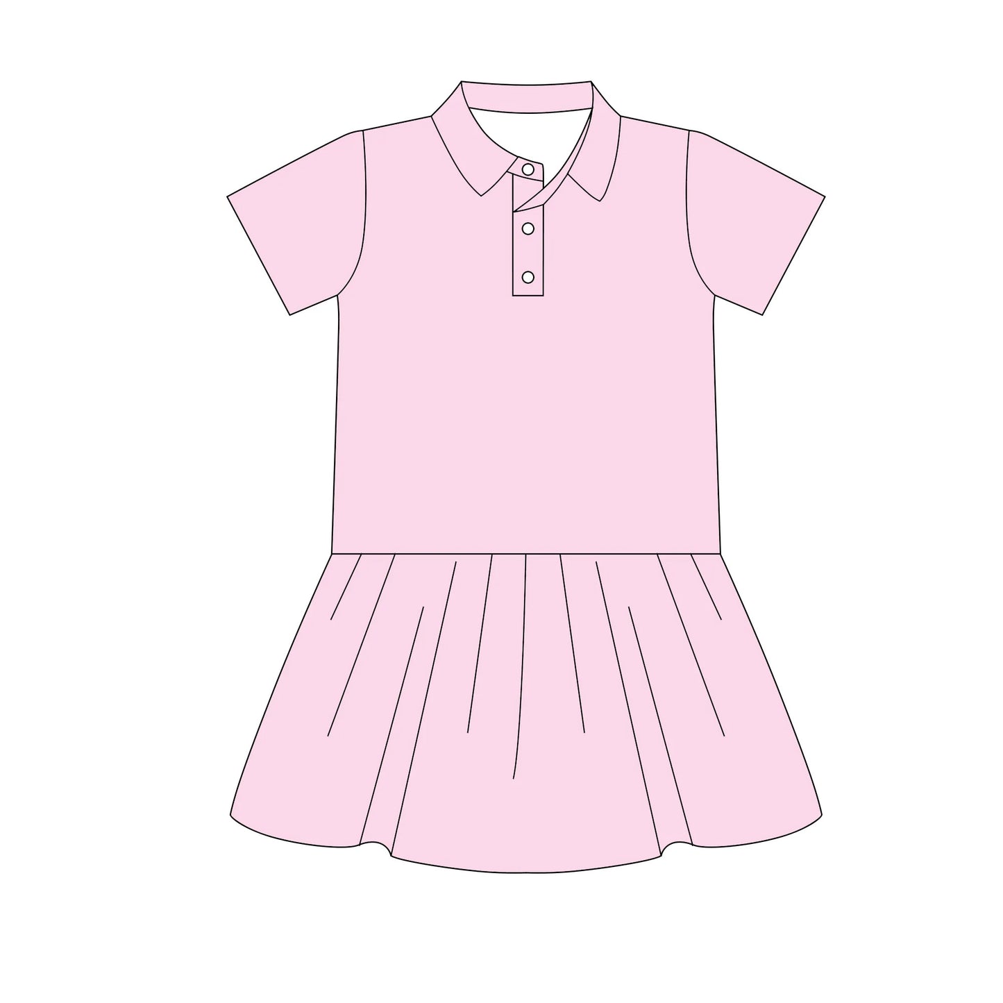 Girls pink cotton dress