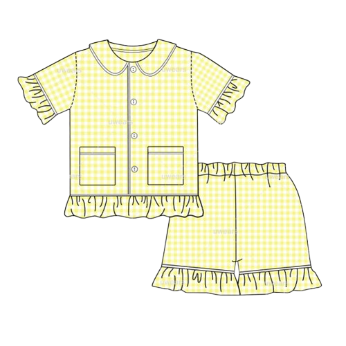 Girls short sleeve pjs set