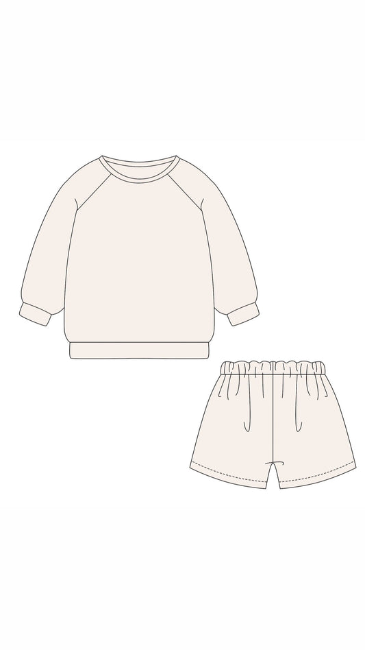 Airport sweatshirt and shorts set - Oat